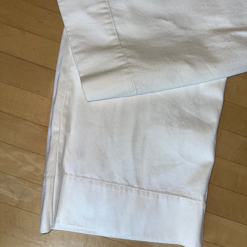 H&M light cream hi rise wide leg jeans, 14, PG1436 - Picture 6 of 9